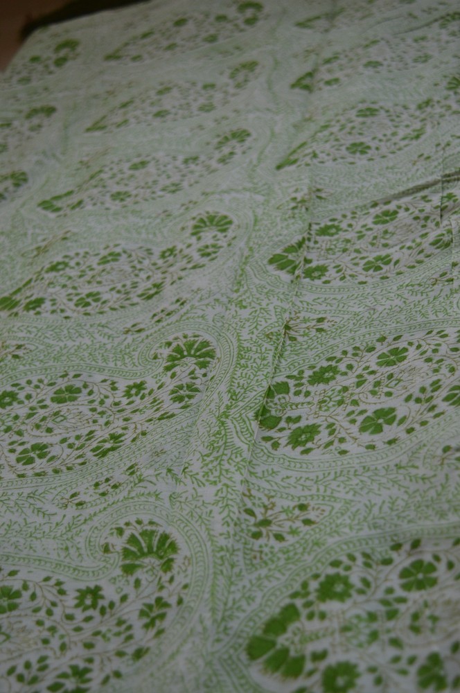 Hand Block Print Fabric 20 Yard 100%Cotton NO TARRIF CHARGES 100%✅ZK_207#