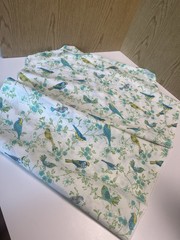 Five Continuous Yards Of Waverly Inspirations Fabric Shades Blue, Green, Yellow