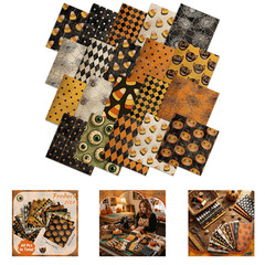 Halloween Fabric Bundle 10×10 Inches Polyester Cotton Quilt Squares 20 Pieces