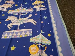 Circus Carousel Panel 35″ x 42″ Unbranded Crib Top Animals Blue