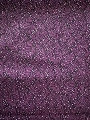 Floral Cotton Fabric. 1 Yards +31 inches Purple Black Silver