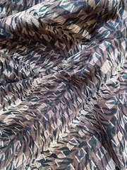 Black & Brown color animal print soft chiffon Fabric By the Yard 58″