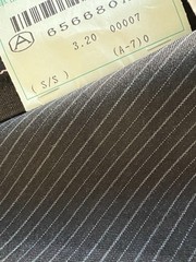 NEW MADE IN ITALY Reda 3.2M/3.5YD Wool Suiting Fabric Dark Blue Black Stripes