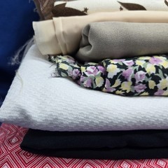Vintage fabric lot 9 Lbs Remnants Arts Crafts Sewing Yard Goods Sew