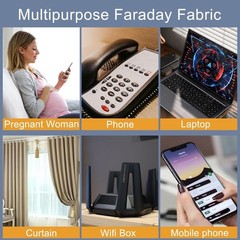 Faraday Fabric 6 Yards Military Grade Copper Nickel Shielding RFID Data Theft