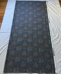 3+1/2 Yards Kaufmann Drapery Upholstery Fabric Blue Paisley 56″ Wide