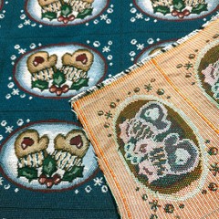 Holiday Mitten Tapestry Fabric 54″ By The Yard