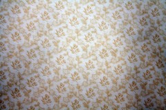 LIGHT BROWN LEAF CLUSTERS ON OFF WHITE – 100% COTTON FABRIC
