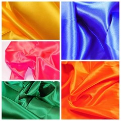 Satin Fat Quarter 18pcs 18inchX20.5inch 100% Polyester Poplin Fabric – Solid …