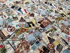 Cotton Fabric Travel World BY Hobby Lobby 44”X 36”500