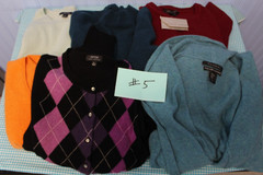 Lot of 6 damaged cashmere sweaters. Clean! Pre-owned with flaws.
