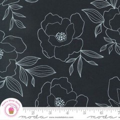 Moda GILDED 11530 12 Black Ink White Floral ALLI K DESIGNS Quilt Fabric