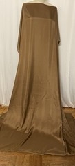 100% Luxurious Silk Habotai Taupe Brown Fabric By The Yard 44 “Wide