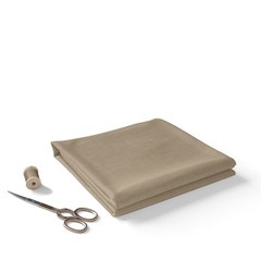 Khaki Cotton Linen Pants Fabric 145cm Premium Lycra Stretch Chinos Trouser Cloth