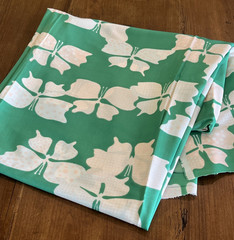 Vtg. Fabric 1960s 70s Butterfly Polka Dot Polyester Knit Mod Groovy 45″ x 109″
