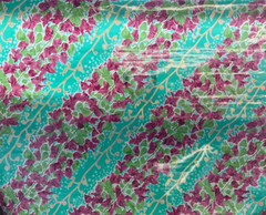 Oilcloth Fabric Mystical Avalon Aqua Blue Pattern Sold in Yard or Bolt
