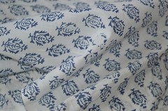 10 Yard Hand Block Print Floral Fabric 100%Cotton NO TARRIF CHARGES 100%✅ZK_216