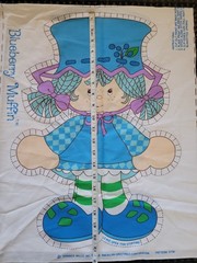 1981 Blueberry Muffin Strawberry Shortcake Cut & Sew Panel Uncut
