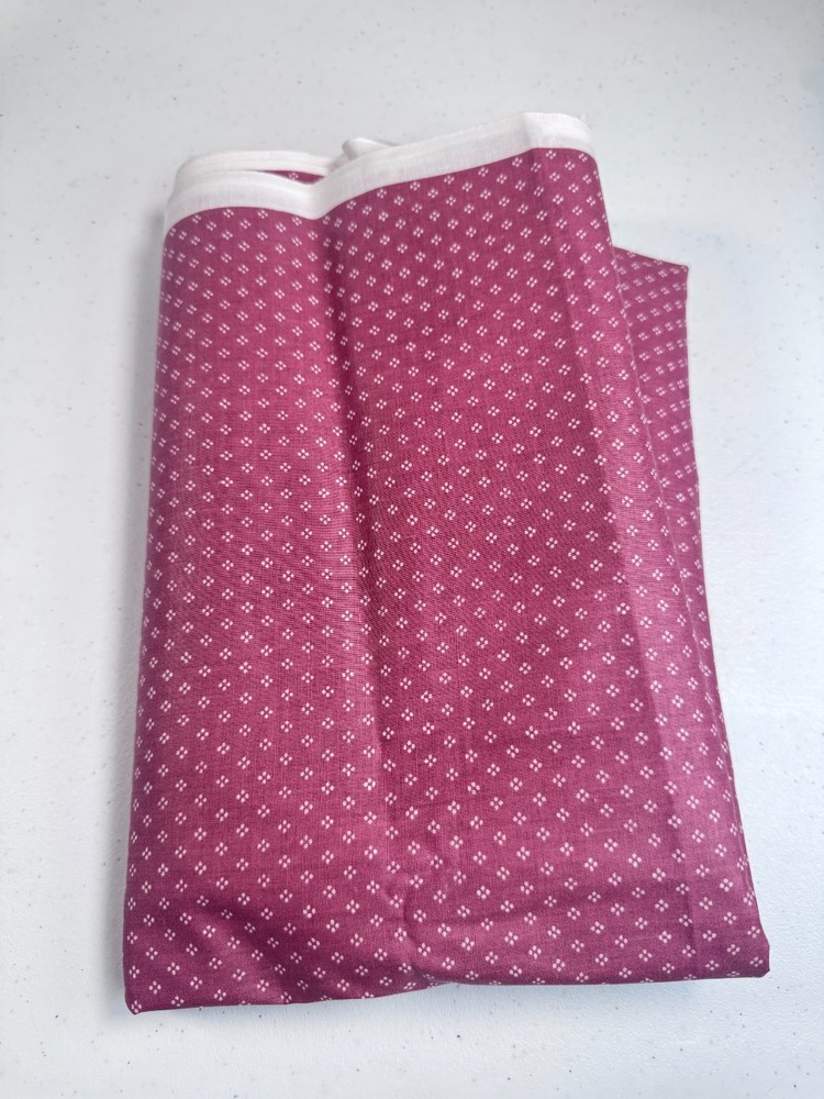 Vintage debut designs quilting cotton fabric red dots floral 44×61 90s y2k