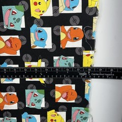 Pokemon Cotton Fabric By Robert Kaufman. Pikachu, Charmander, Bulbasaur, 40”x17”