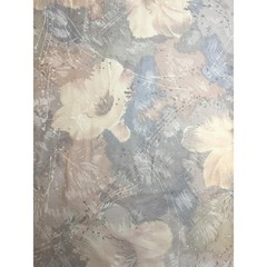 25 Yards Vtg 90’s Stanley King Margin Designs Floral Screenprinted Cotton Fabric