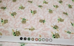 4.3 Yds Disney Star Wars Mandalorian Fabric Bundle Camelot Grogu Chibi Rare