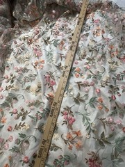 Multicolor Embroidered Floral Lace Fabric Bridal Prom Formal Cottage Granny Core
