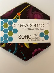 Soho Chic. Honeycomb (hex pre-cut) by Sandy Gervais for Moda