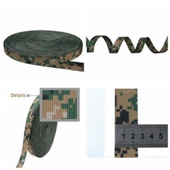 Digital Camouflage Webbing Non-elastic Edging Strips Bag Strap f DIY 2.5cm Width