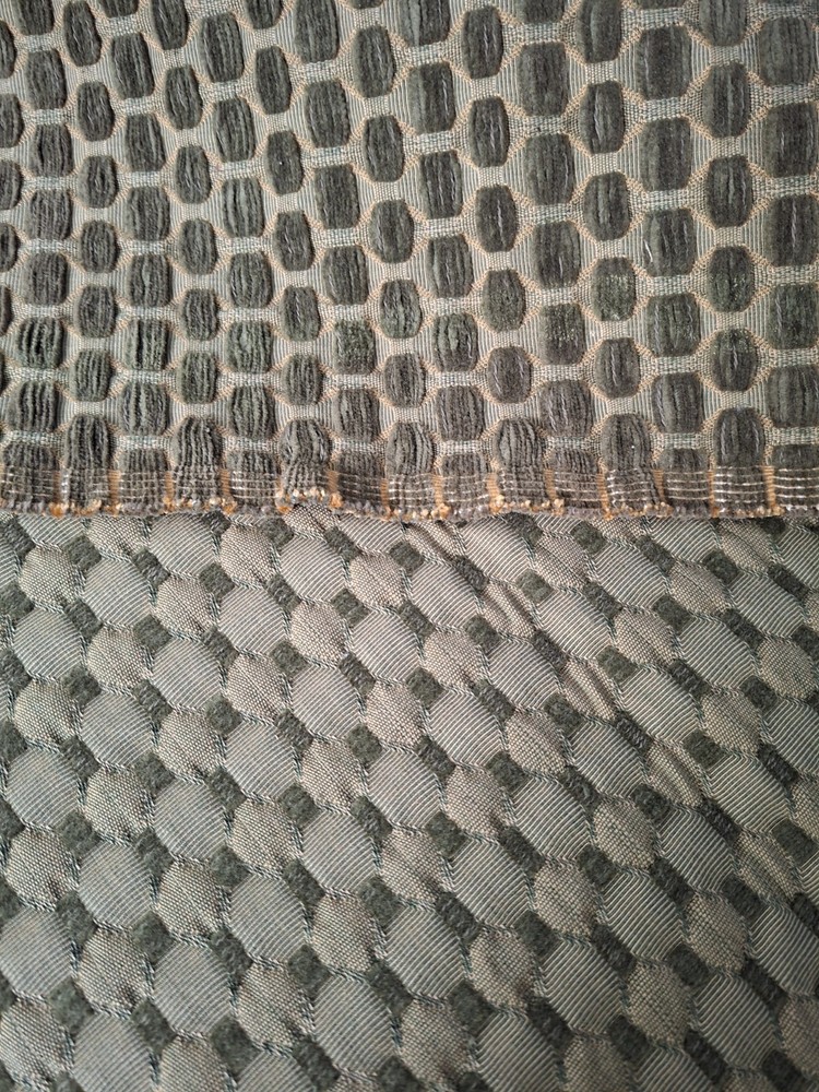 Vintage Heavy Upholstery Fabric Avocado Green Reversible 39″ x 34″