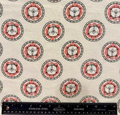 CAMELOT FABRICS Flannel Sewing Fabric 1.667 Yds (60″) x 40″ LIONS on Pale Green