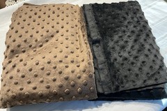 Minky Dot Fabric Bundle 2 Pieces Black And Brown
