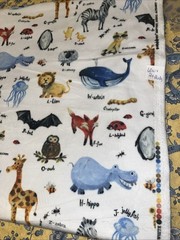 Animal Alphabet Minky Fabric Micheal Miller Zoo Animals