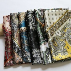 By Yard Soft Patchwork Satin Fabric Lining Scarf Gown Diy Material