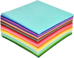 60Pcs Stiff Felt Fabric Sheets, 12 X 12 Inches Assorted Felt Sheets Craft Felt S
