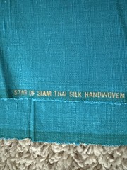 Vtg Star of Siam Handwoven Thai Silk Fabric Lot Bombay Bazaar Bangkok 3.3 Sq. Yd