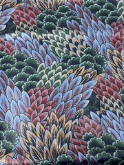 1.5 Yards Stanley King Studios Screen Print Fabric Teflon Finish 54″ Floral VTG