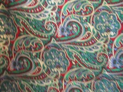Paisley Floral Unbranded Metallic Gold Accents COTTON FABRIC VTG SBTYX44″W