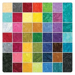 92 5″ Squares ~ Bali Granite Hill Batiks ~ Mega Charm Pack ~ Benartex