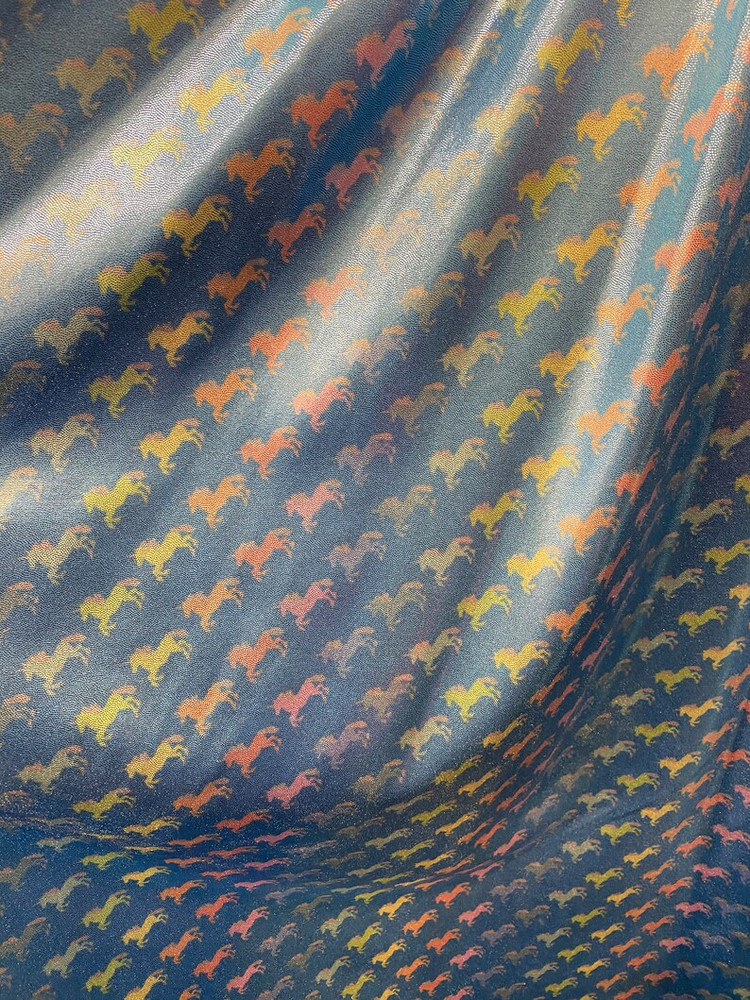 Unicorn glitter foil 4way stretch Spandex fabric dancewear swimwear