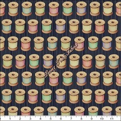 QT DAN MORRIS “CUTE AS A BUTTON” 24828-J SPOOLS OF THREAD FABRIC- SELECT SIZE
