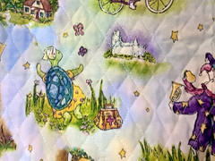 VTG “Birthday Owl & Talking Tree” by Flavia Weedn Pre Quilted Panel Crib Quilt