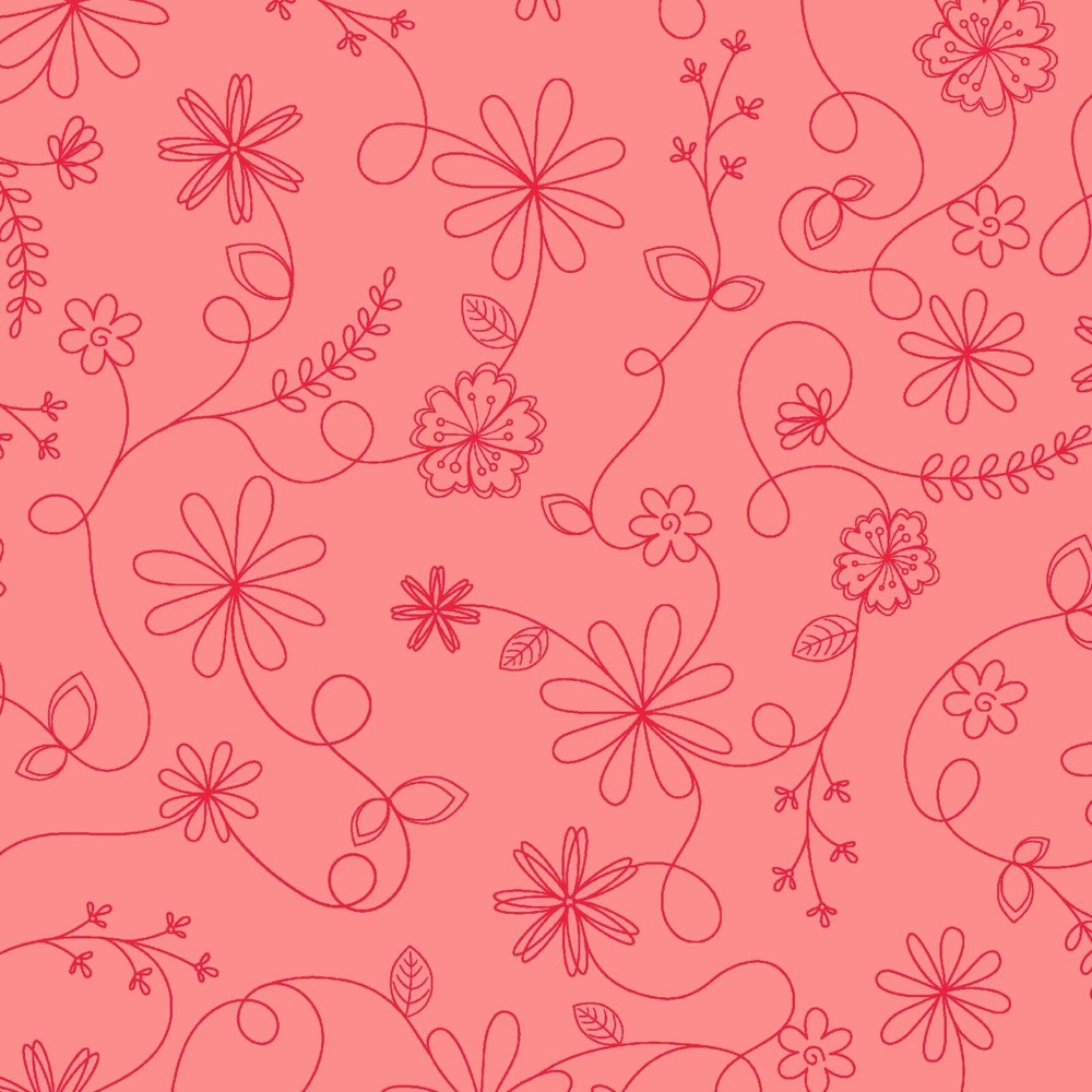 KimberBell Basics By Maywood Studio – Pink Floral Swirl #8261-P