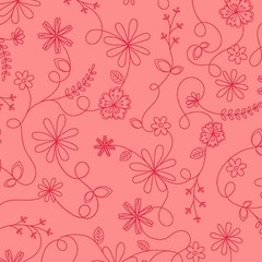 KimberBell Basics By Maywood Studio – Pink Floral Swirl #8261-P
