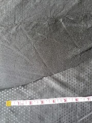 Cotton Fabric Black Shiny Mini Polka Dots 1 1/2 Yards x 66 Inches