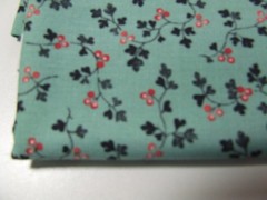 Light Teal floral print cotton…….One Yard