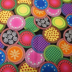 Cotton Fabric Smith Milligan Possibilities For Avlyn Colorful Circles 1yd 5″