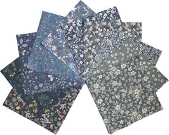 5″X 5″ 50 PCS 100% Cotton Floral Fabric Squares Bundles Quilting Supplies for Se