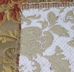 Premium Raised Gold Damask Brocade EJ Victor PENELOPE Upholstery Fabric 5.5 YDS