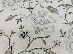 GP & J Baker Jacobean Floral Fabric- Lamorna Embroidery Linen 2.15 yds BF10798.1